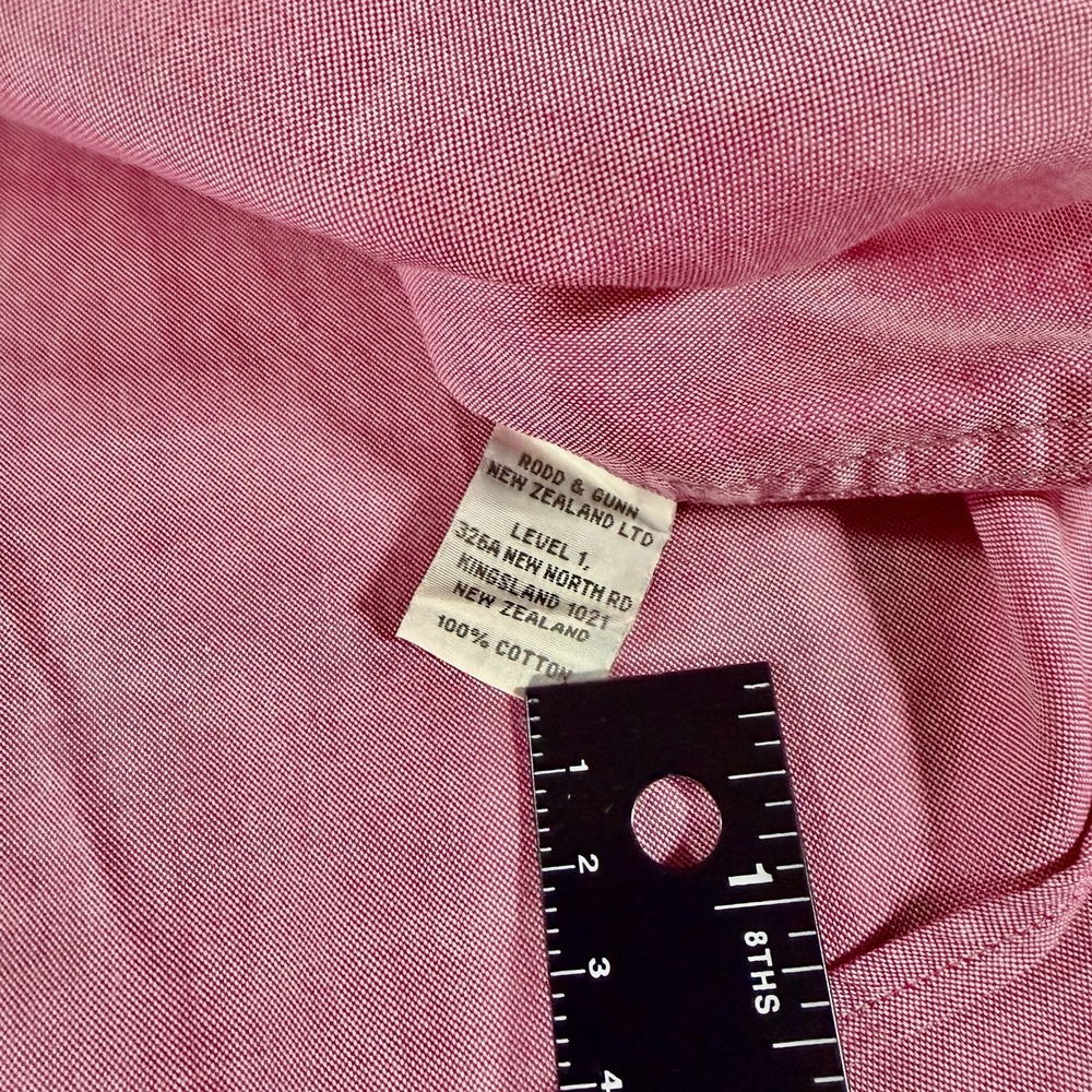 Rodd & Gunn New Zealand Pink Oxford Button Down Shirt Mens L Italian Fabric - Picture 6 of 7